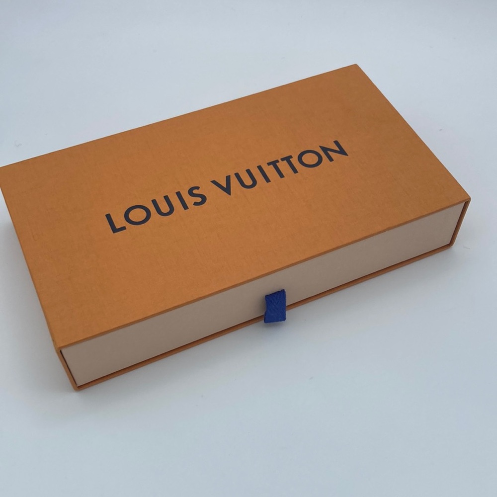SOLD LOUIS VUITTON ORANGE BLUE LONG WALLET BOX